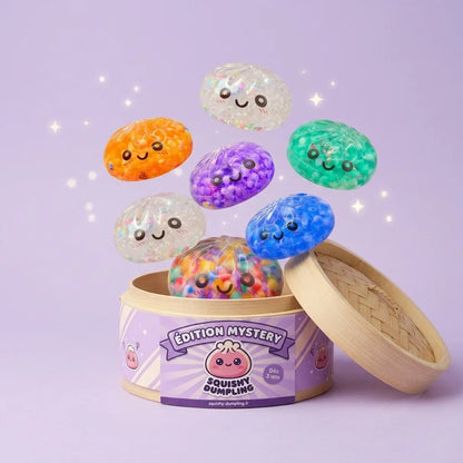 Mystery Dumpling Squishy filled with colorful beads, photo 3