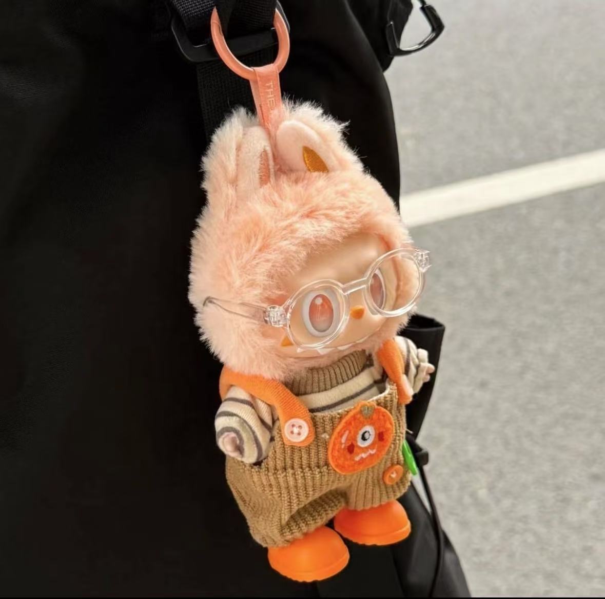Labubu Custom |orange overalls set
