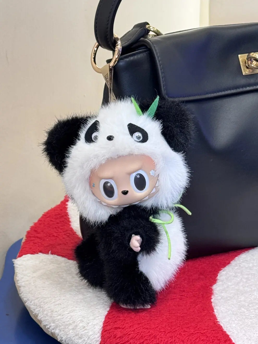 Labubu Custom Panda ZIMOMO 17cm – Black White Macaron Series 1 Designer Collectible Figure MaMasquishy