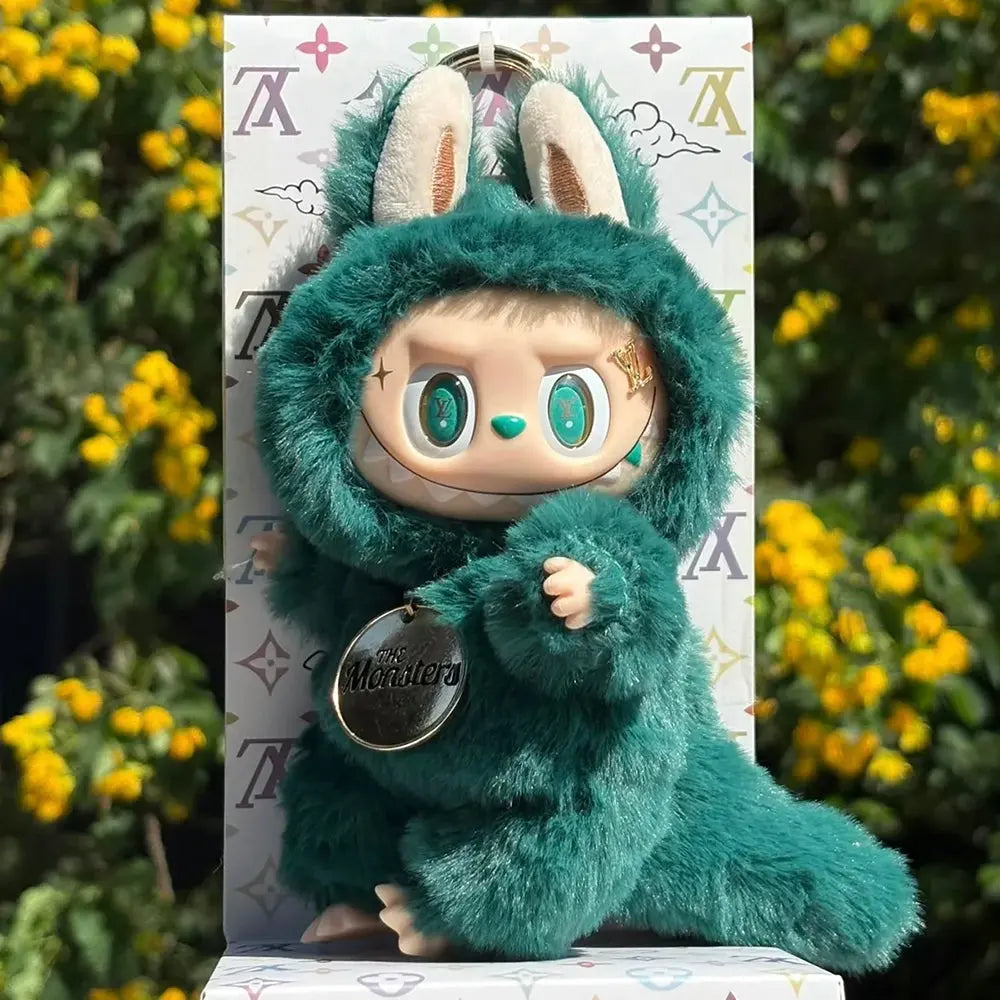 Green  Labubu – Artist Custom Plush Toy Handmade from Authentic V1 Macaron Series Doll